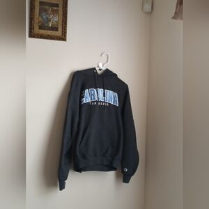 Champion Carolina Tar Heels Unisex Medium Gray Hoodie  Design Academia Casual